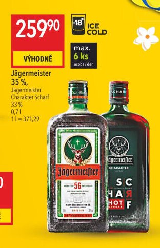 Jägermeister 35 %, Jägermeister Charakter Scharf 33 %