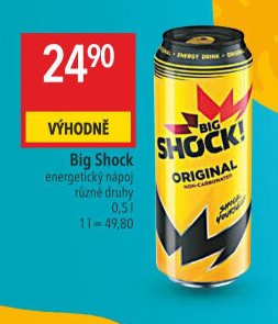 Big Shock energetický nápoj různé druhy