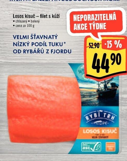 Losos kisuč - filet s kůží