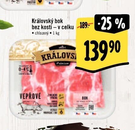 Královský bok bez kosti - v celku