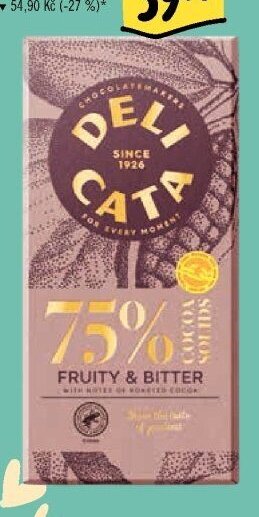Hořká čokoláda 75% Fruity & Bitter