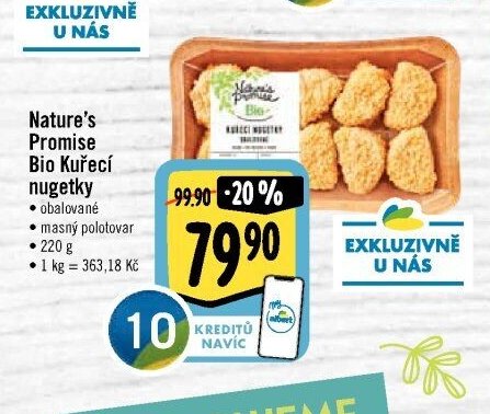 Nature's Promise Bio Kuřecí nugetky