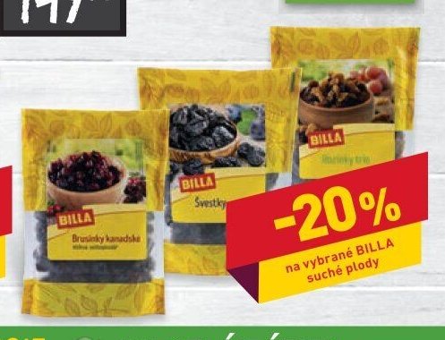 BILLA sušené plody (akce)