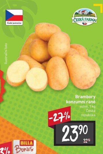 Brambory konzumní rané