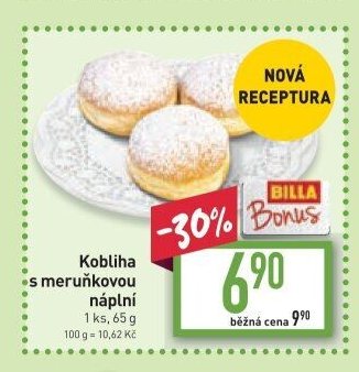 Kobliha s meruňkovou náplní
