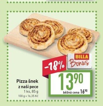 Pizza šnek z naší pece
