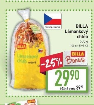 BILLA Lámankový chléb