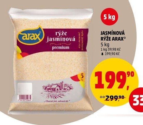 Jasmínová rýže Arax 5 kg