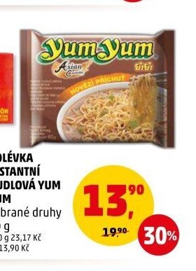 Polévka instantní nudlová Yum Yum 60 g