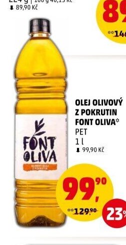 Olej olivový z pokrutin Font Oliva 1 l