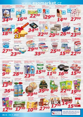 akční leták ESO MARKET 28.6.2023-9.7.2023