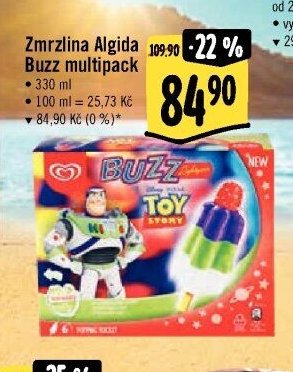 Zmrzlina Algida Buzz multipack