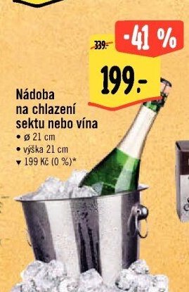 Nádoba na chlazení sektu nebo vína