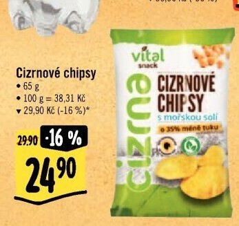 Cizrnové chipsy bez lepku Vital snack