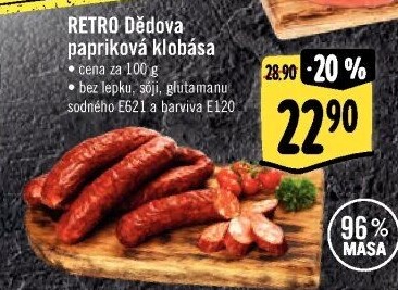 Dědova klobása papriková Albert Retro