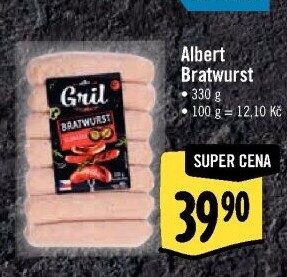 Grilovací klobása bratwurst Albert Gril