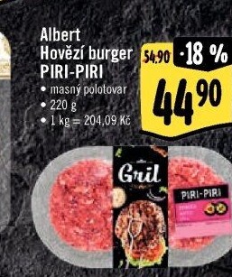 Hovězí burger Piri-Piri Albert Gril