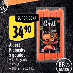 Klobása s goudou Albert Gril