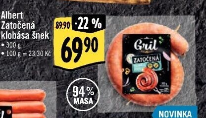 Klobása šnek Albert Gril