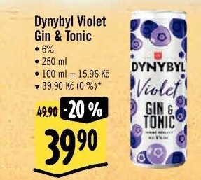 Míchaný nápoj Dynybyl Violet Gin a Tonic