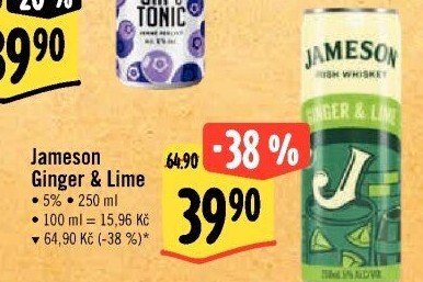 Míchaný nápoj Jameson Ginger Ale &amp