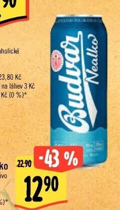 Nealkoholické pivo Budweiser Budvar