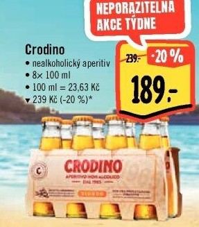 Nealkoholický aperitiv Crodino