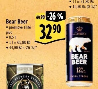 Pivo Extra strong Bear Beer Harboe