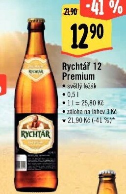 Pivo světlý ležák 12° Premium Rychtář