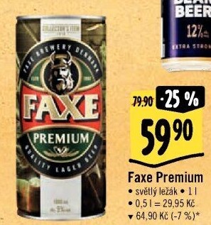 Pivo světlý ležák Faxe