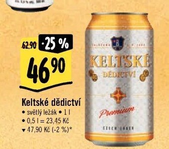 Pivo světlý ležák Keltské dědictví