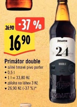 Pivo tmavý speciál Double 24° Primátor