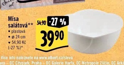 Plastová salátová mísa