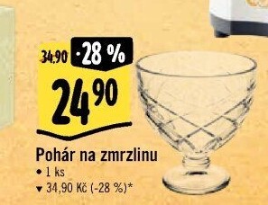 Skleněný pohár na zmrzlinu