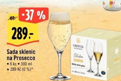 Sklenice na prosecco Crystal Bohemia