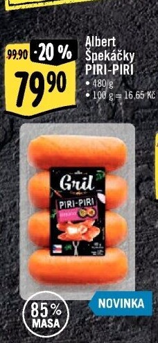 Špekáčky Piri-Piri Albert Gril
