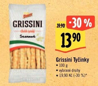 Tyčinky Grissini Golden Snack