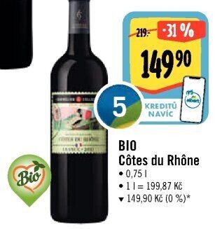 Vína Côtes du Rhône bio Sommelier Collection