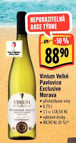 Vína Vinium Exclusive Morava Velké Pavlovice - přívlastková