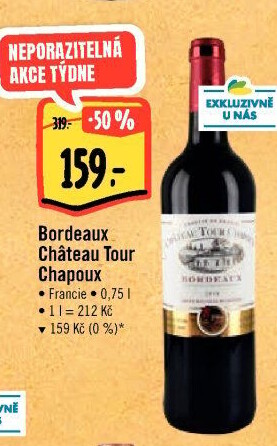 Víno Bordeaux Chateau Tour Chapoux