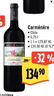 Víno Carménére Sommelier Collection