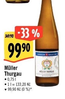 Víno Müller Thurgau Sommelier Collection
