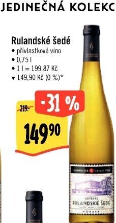 Víno Rulandské šedé Sommelier Collection - přívlastkové