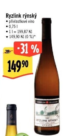 Víno Ryzlink rýnský Sommelier Collection - přívlastkové