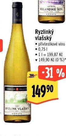 Víno Ryzlink vlašský Sommelier Collection - přívlastkové