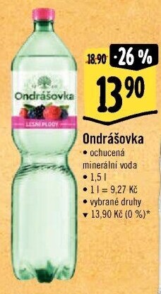 Voda ochucená Ondrášovka