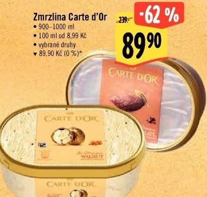 Zmrzlina ve vaničce Carte D'