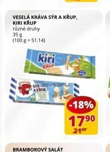 VESELÁ KRÁVA SÝR A KŘUP, KIRI KŘUP 35 g