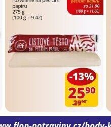 LISTOVÉ TĚSTO ČERSTVÉ 275 g