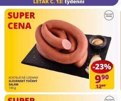 Kostelecké uzeniny Slovenský točený salám